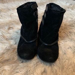 Black buckle booties size 9
